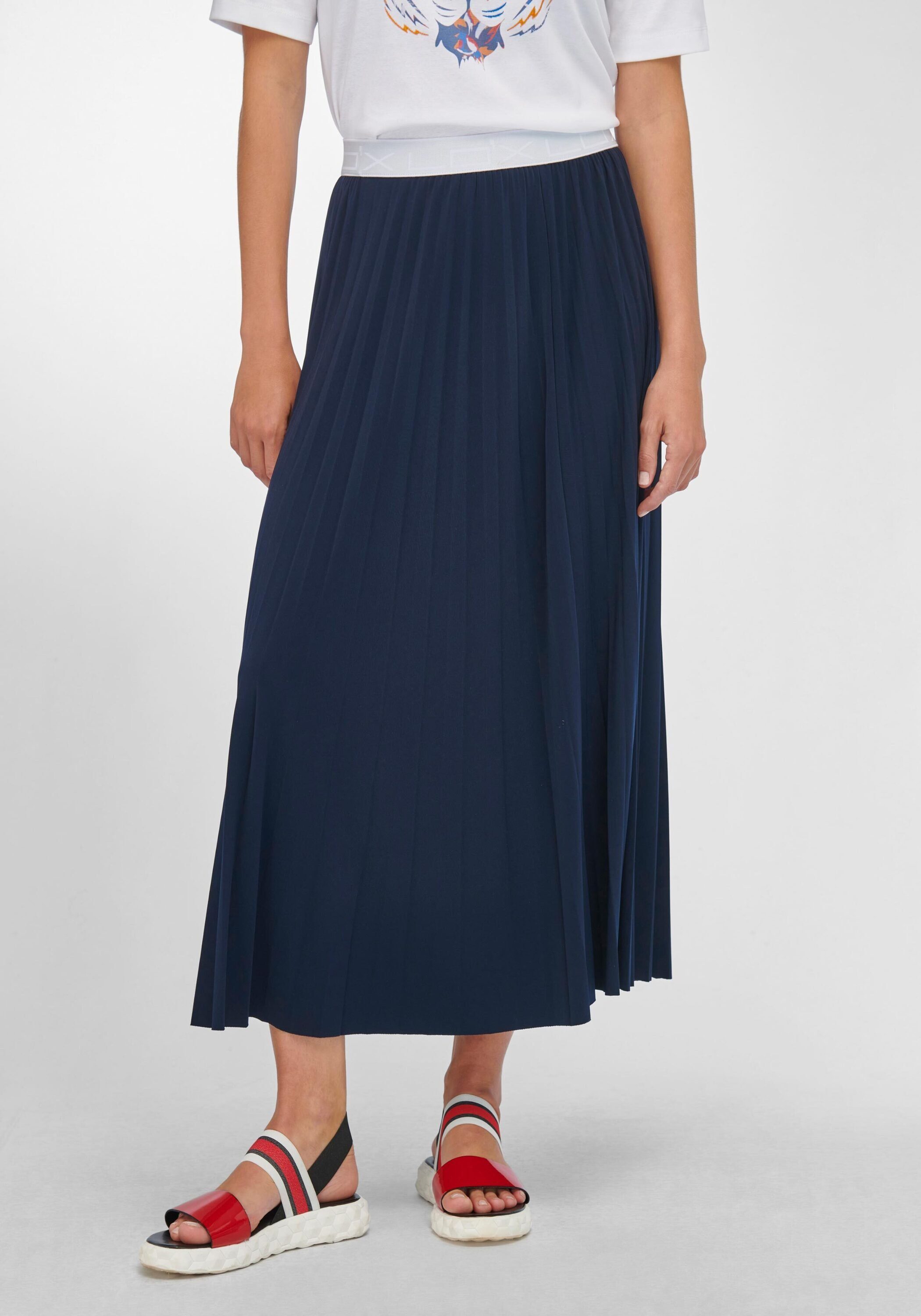 Jersey Maxirock skirt pleated Looxent