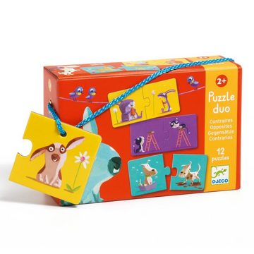 DJECO Puzzle Lernspiel Puzzle Duo Assoziationsspiel für Kinder ab 2 Jahren, 2 Puzzleteile