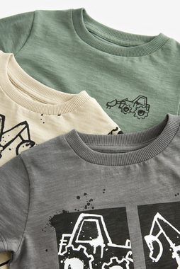 Next T-Shirt Kurzarm-T-Shirts im 3er-Pack, Transport (3-tlg)