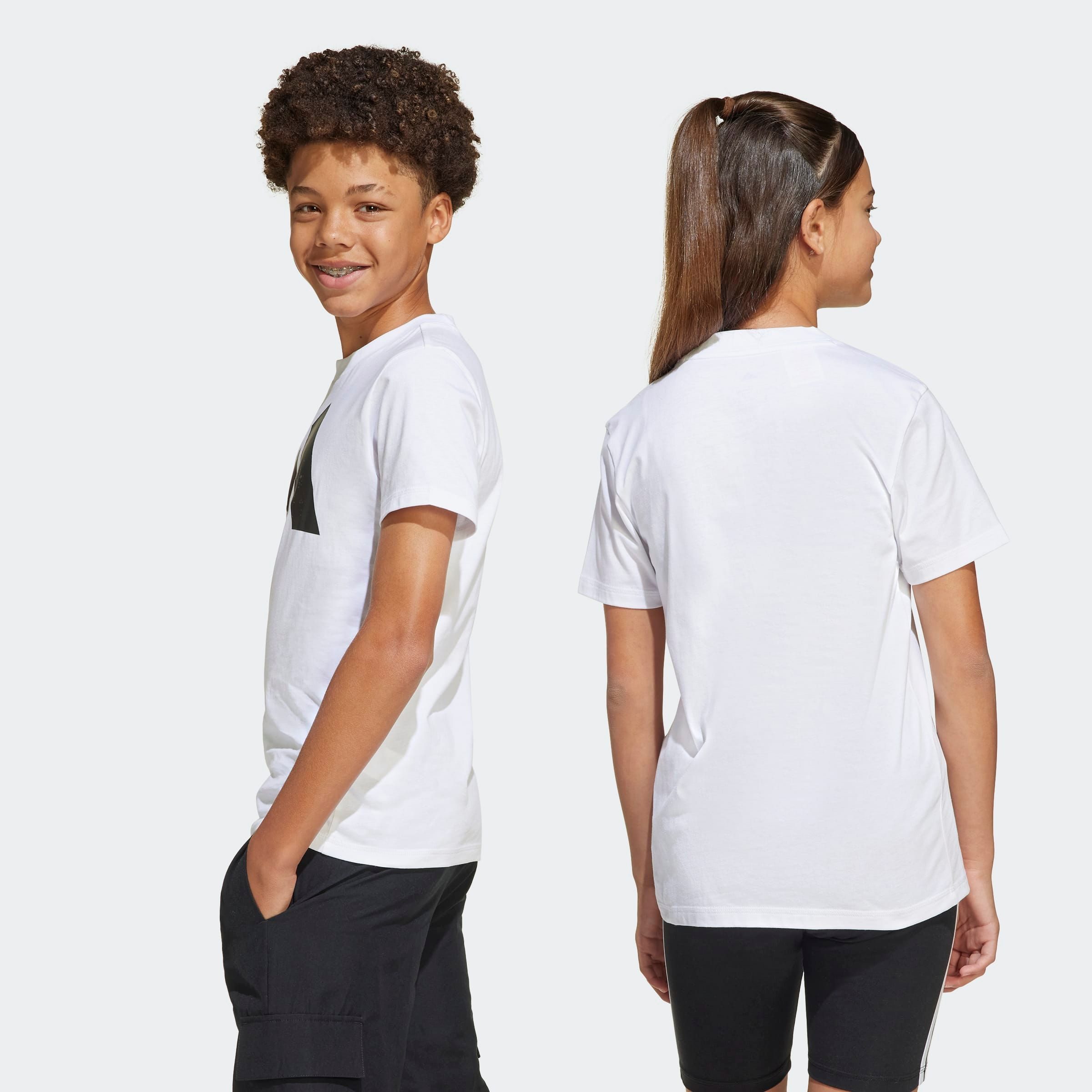 adidas Sportswear T-Shirt J BL TEE 160 für Kinder und Teens, mit Rundhalsausschnitt, aus 100 % Baumwolle