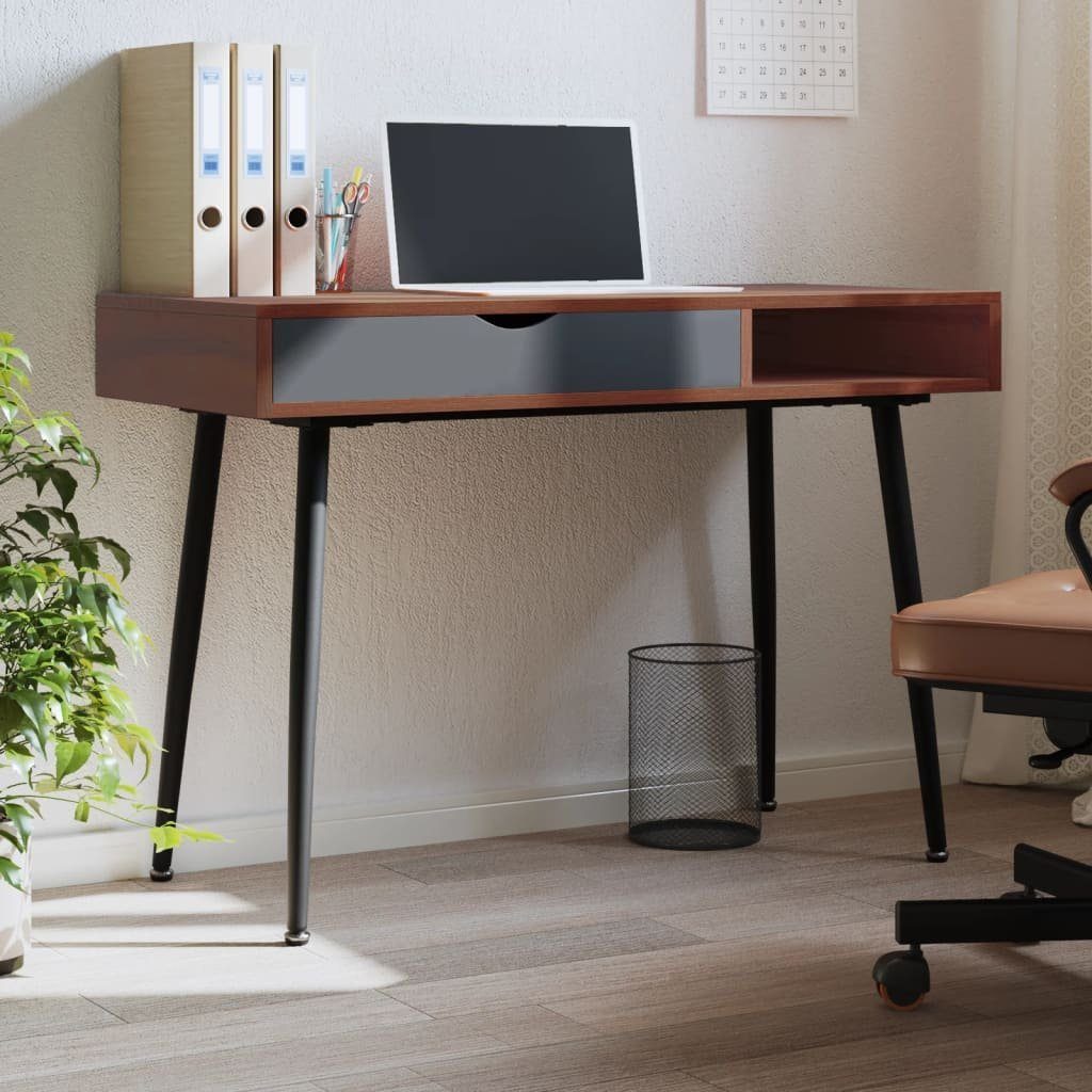 vidaXL Schreibtisch Computertisch mit Schublade Braun 110x50x75 cm Holzwerkstoff