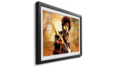 WandbilderXXL Bild mit Rahmen Jimi, Helden der Musik, Wandbild, in 4 Größen erhältlich
