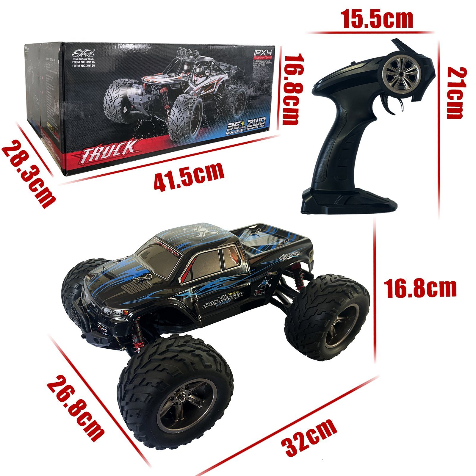 Esun RC-Auto Ferngesteuertes Auto Ab 8 Jahre, 1:12 Ferngesteuertes Auto