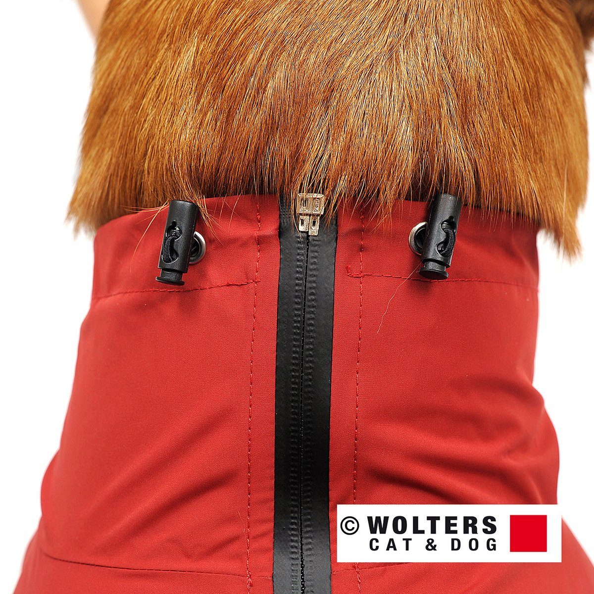 Wolters Hundeoverall Regenanzug Dogz Wear rot/schwarz