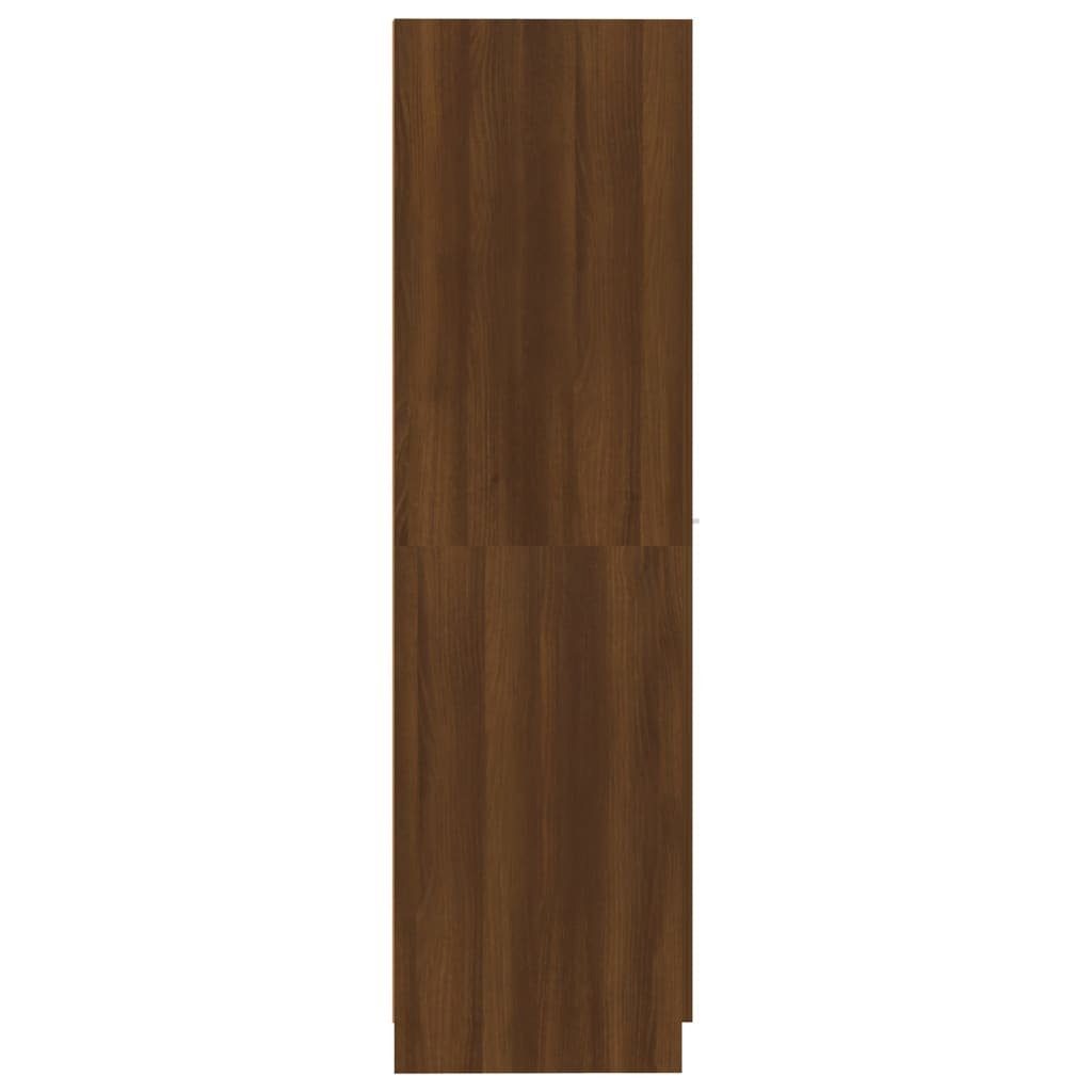 Braune Eiche vidaXL Holzwerkstoff Fächerschrank Braun (1-St) Eichen-Optik Apothekerschrank 30x42,5x150cm