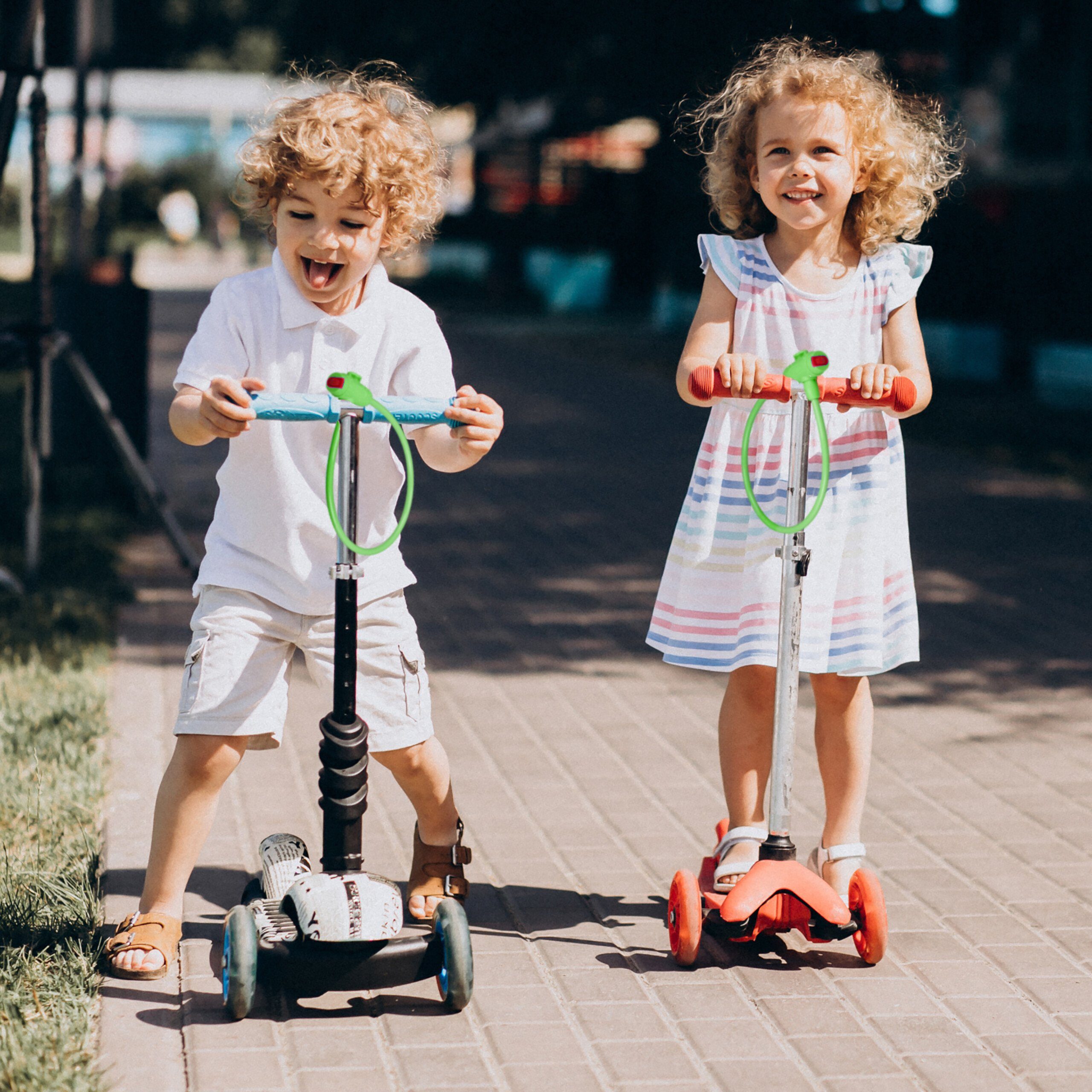 relaxdays Kabelschloss Fahrradschloss für Kinder, grün