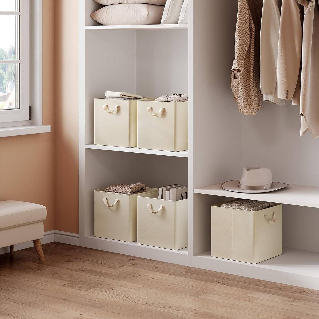 Woltu Aufbewahrungsbox (3 St), faltbare Stoffboxen 3 Stück, mit Griffen Met günstig online kaufen