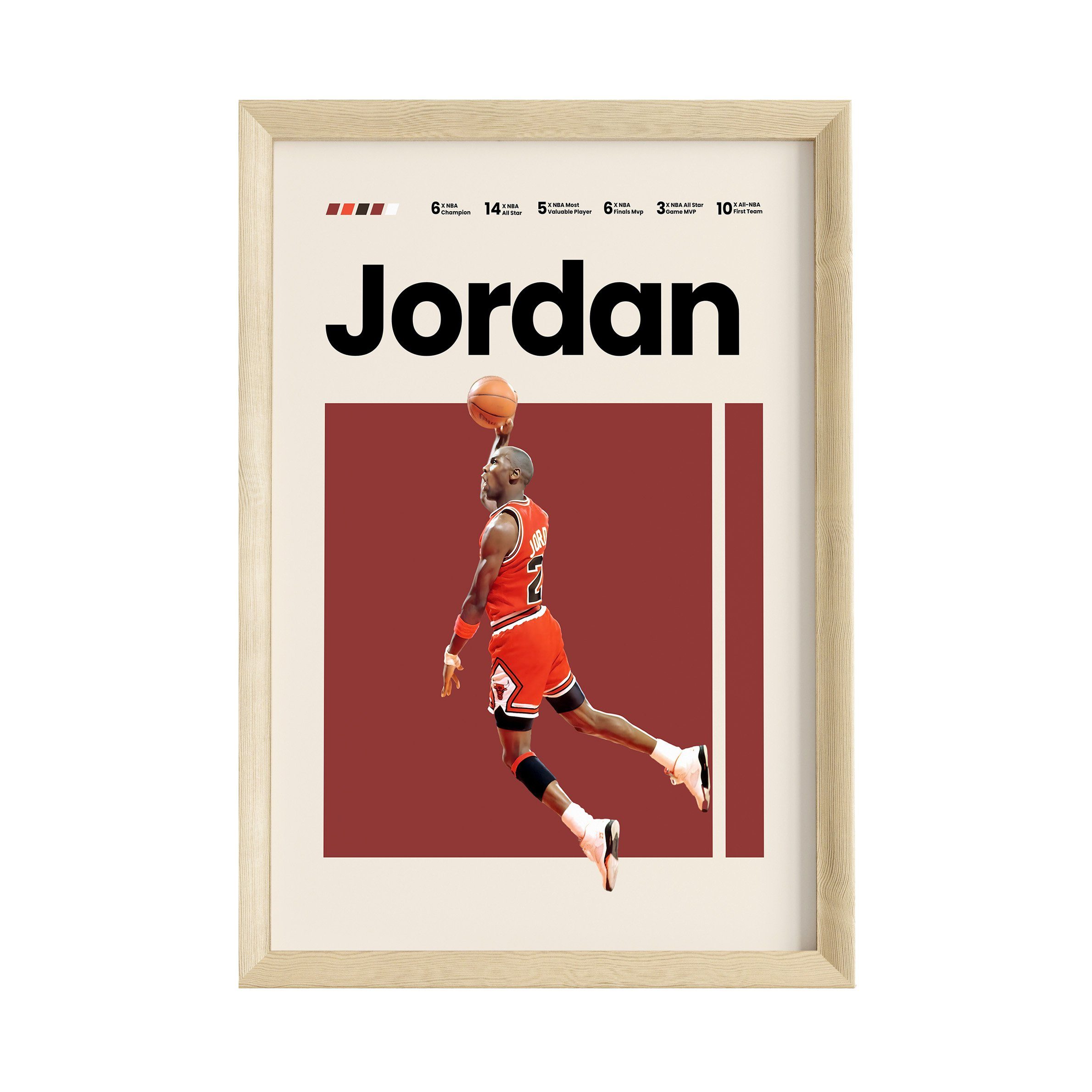 JUSTGOODMOOD Poster Premium ® Michael Jordan · Basketball · ohne Rahmen günstig online kaufen