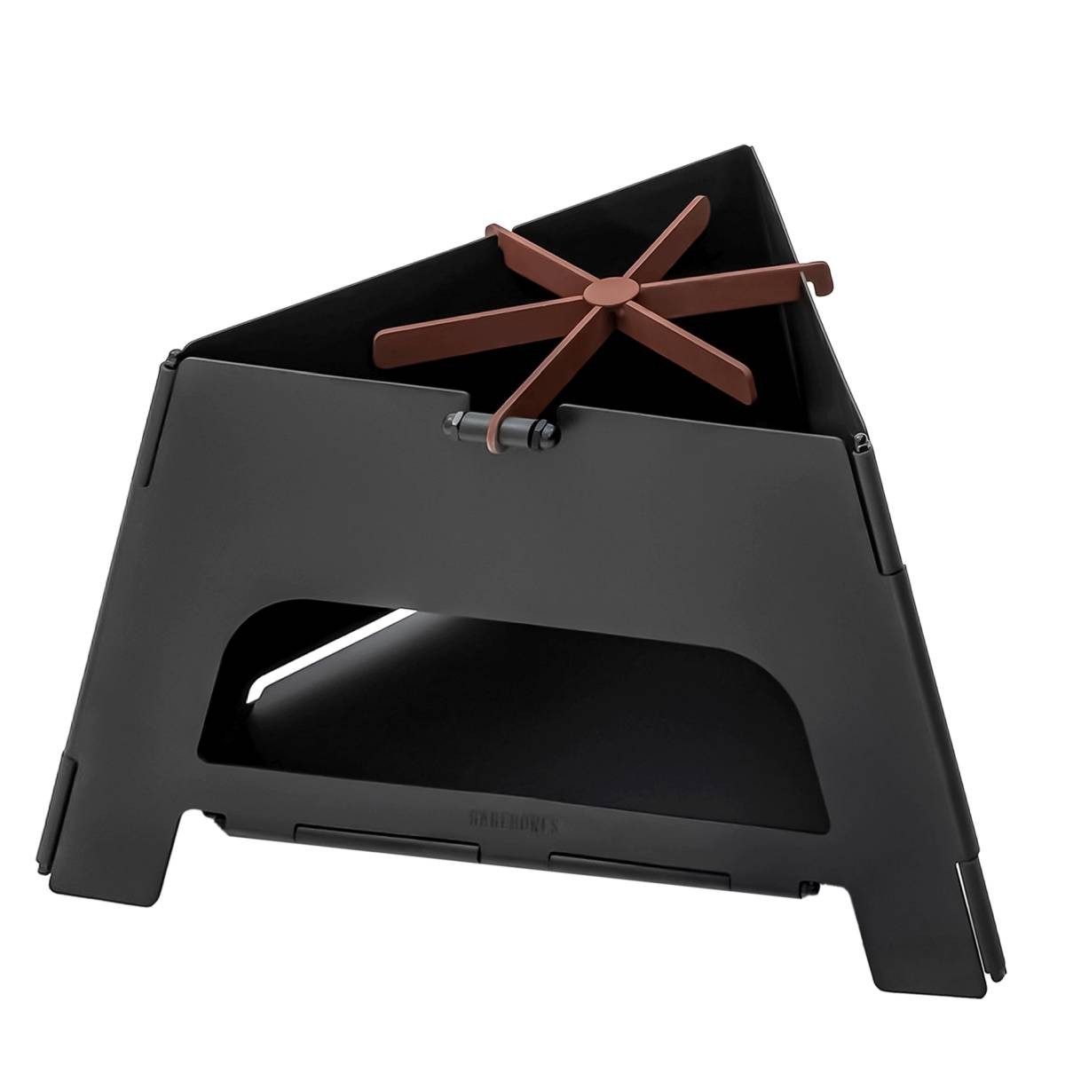 Barebones Feuerstelle Campingkocher faltbar mit Tasche Camping Outdoor Garten 35x28x20cm, (Set mit Tragetasche, mit Tasche), moderne Technologie und Retro-Charme aus Edelstahl