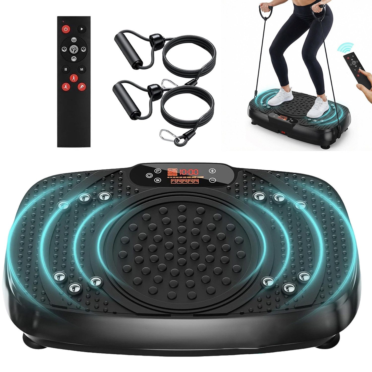 Vibrationsplatte 120 Stufen 5 Trainingsprogramme Vibrationsplattform mit LED-Display