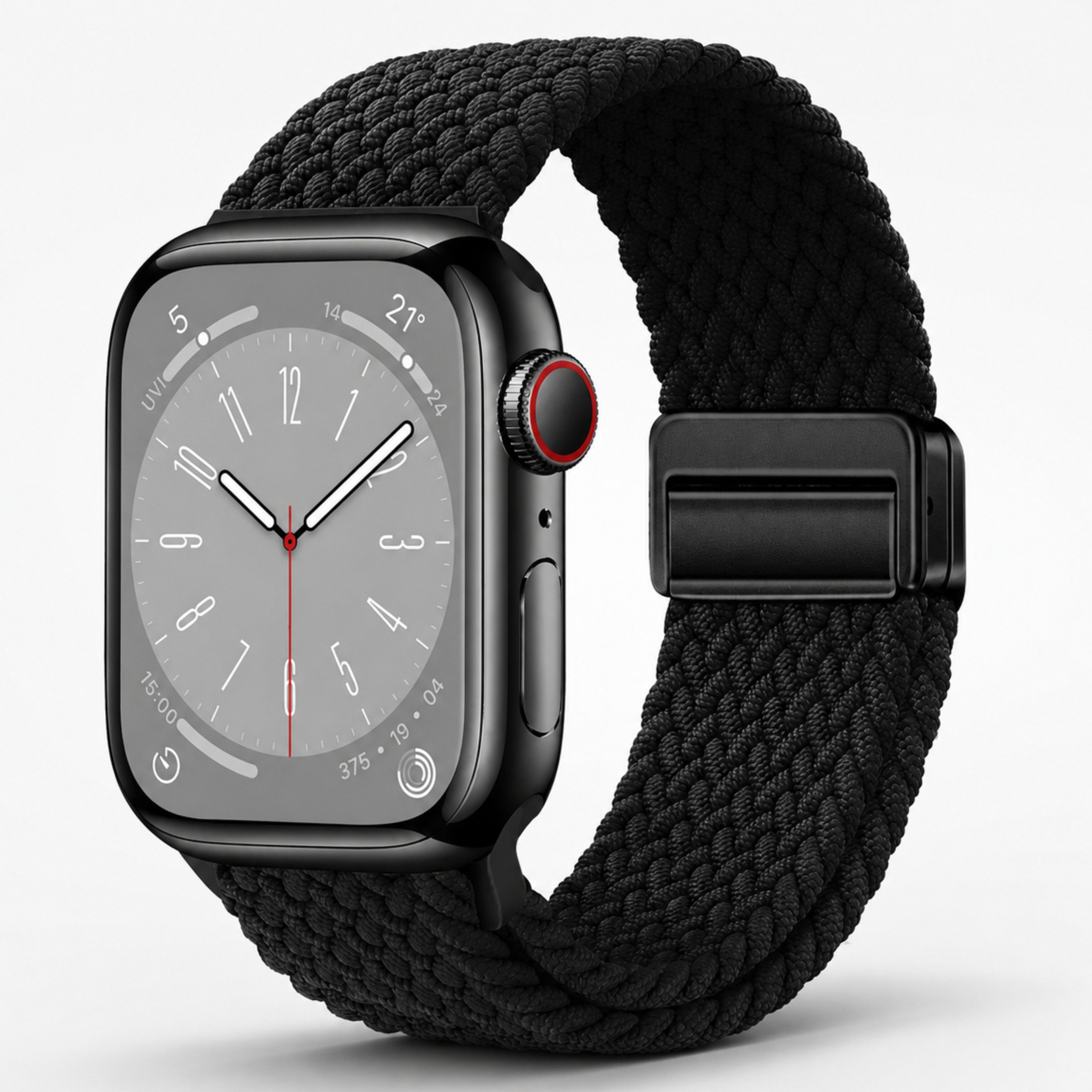 StellarLuma Uhrenarmband Smartwatch Armband Stoff Nylon für Apple Watch Magnetisch Netzmuster, Ersatzarmband mit Magnetverschluss elastisch & in verschiedenen Farben
