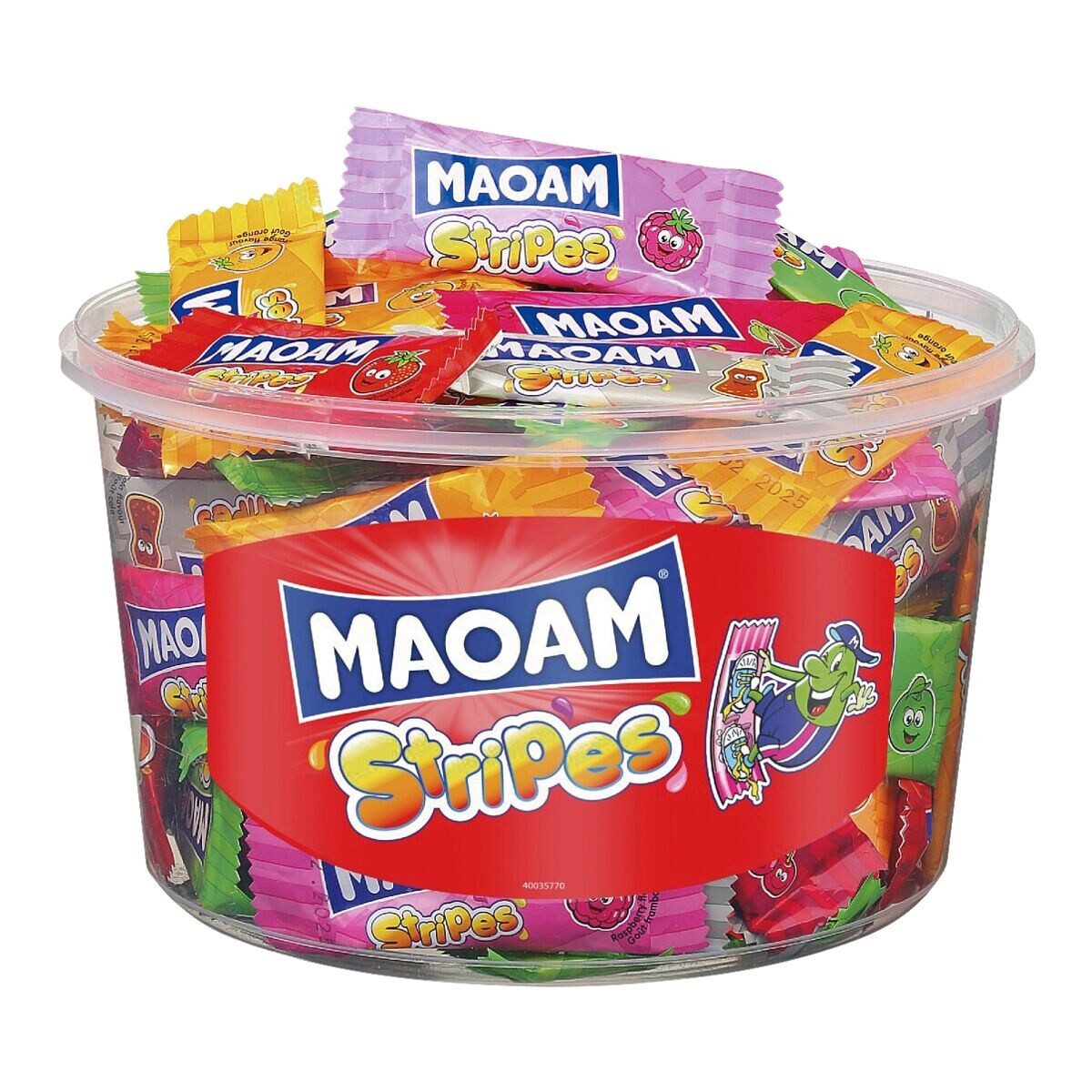 MAOAM Süßigkeit Mini Stripes, Kaubonbons, 100er Pack