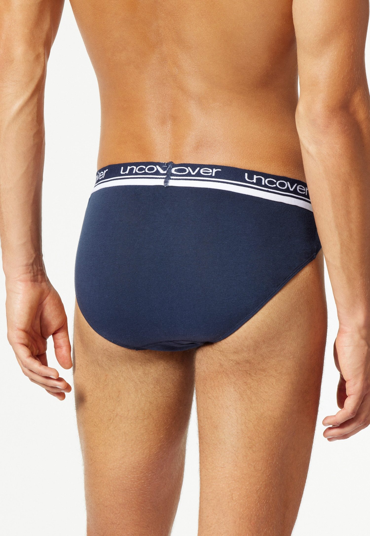 uncover by SCHIESSER Rioslip Uncover Cotton (3er Pack) elastisch, sportlicher-Look, ohne Eingriff, Logo-Bund