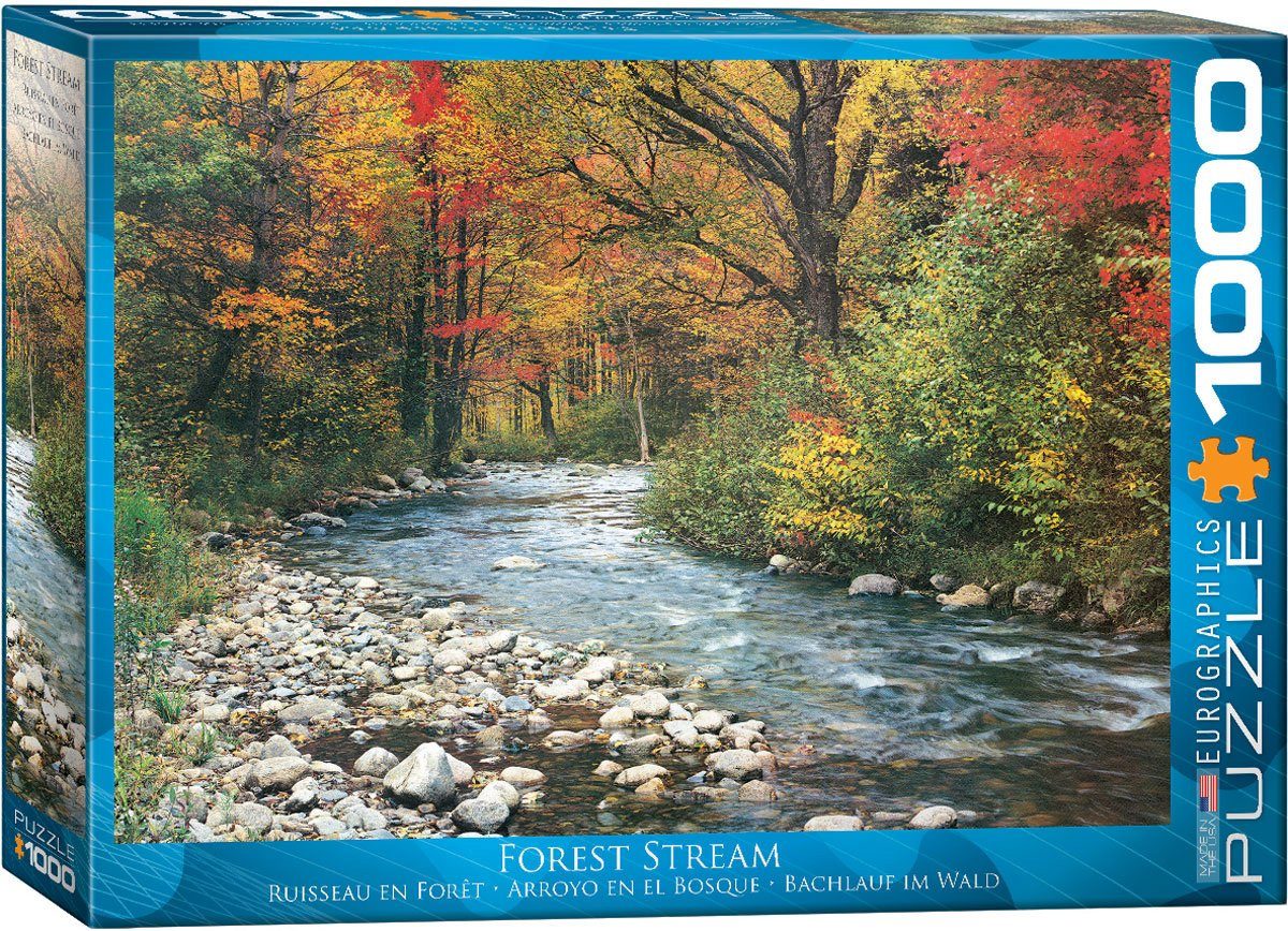 empireposter Puzzle Ruhiger Fluss im Wald - 1000 Teile Puzzle - Format 68x48 cm, 1000 Puzzleteile | Puzzle