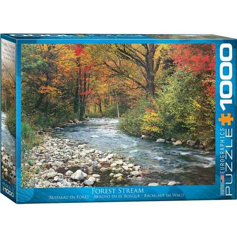 empireposter Puzzle Ruhiger Fluss im Wald - 1000 Teile Puzzle - Format 68x48 cm, 1000 Puzzleteile