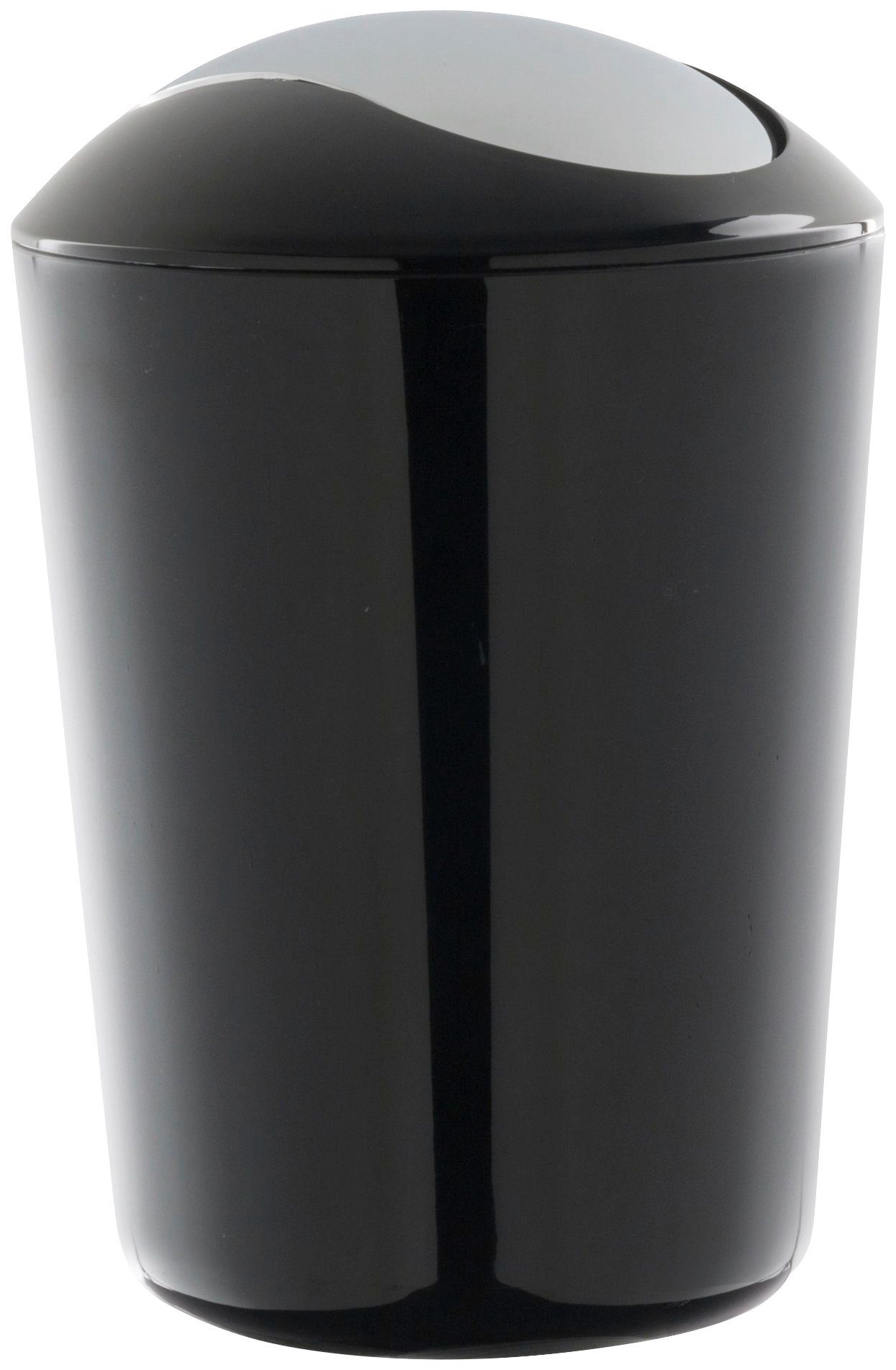 axentia Kosmetikeimer, Ø: 20 cm, Schwingdeckel, Kunststoff, 5 Liter schwarz