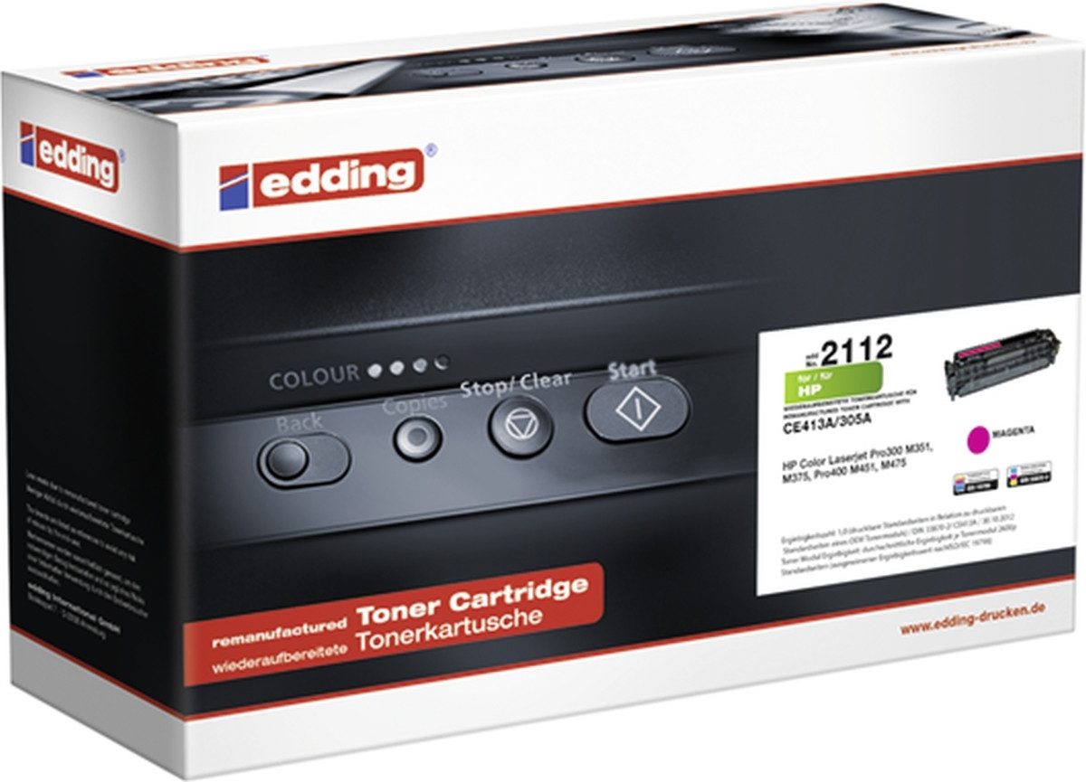 edding Tonerpatrone Toner kompatibel mit HP CE413A magenta