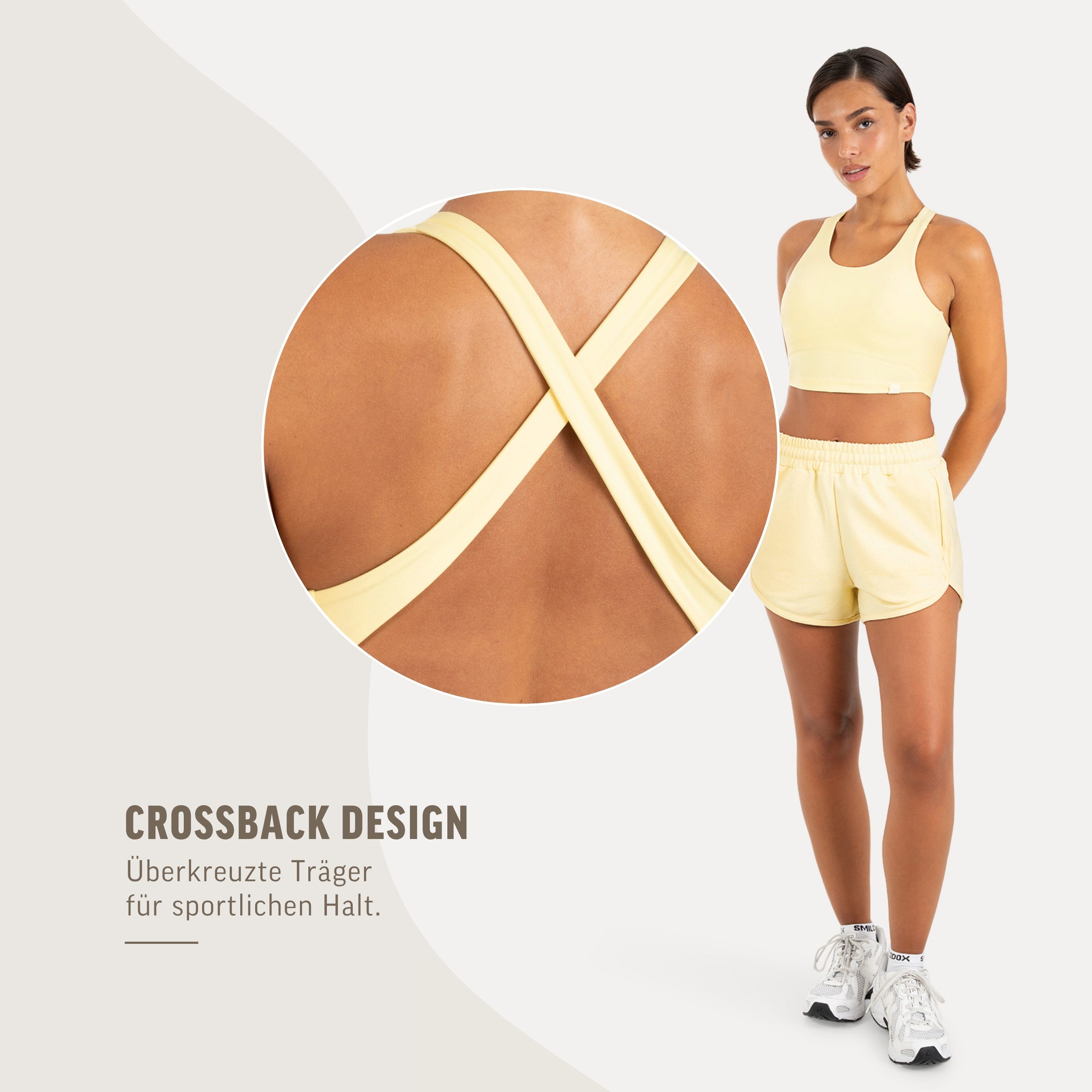 Smilodox Sport-BH Sorea Damen, Gym-BH, Shaped Fit, Medium Support, für Fitness & Yoga Stretch, Shaping, Rundhals, Bewegungsfreiheit, elastisch – Bild 5 von 5