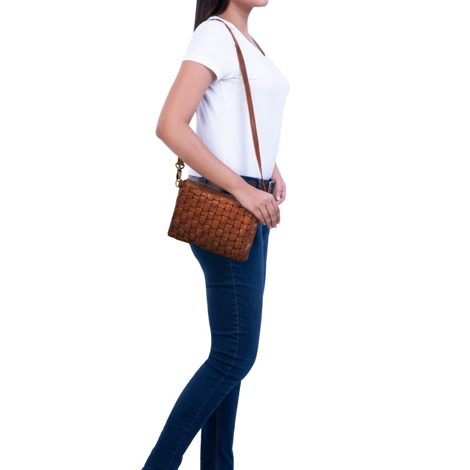 STILORD Handtasche "Jana" Leder Handtasche Damen klein Vintage