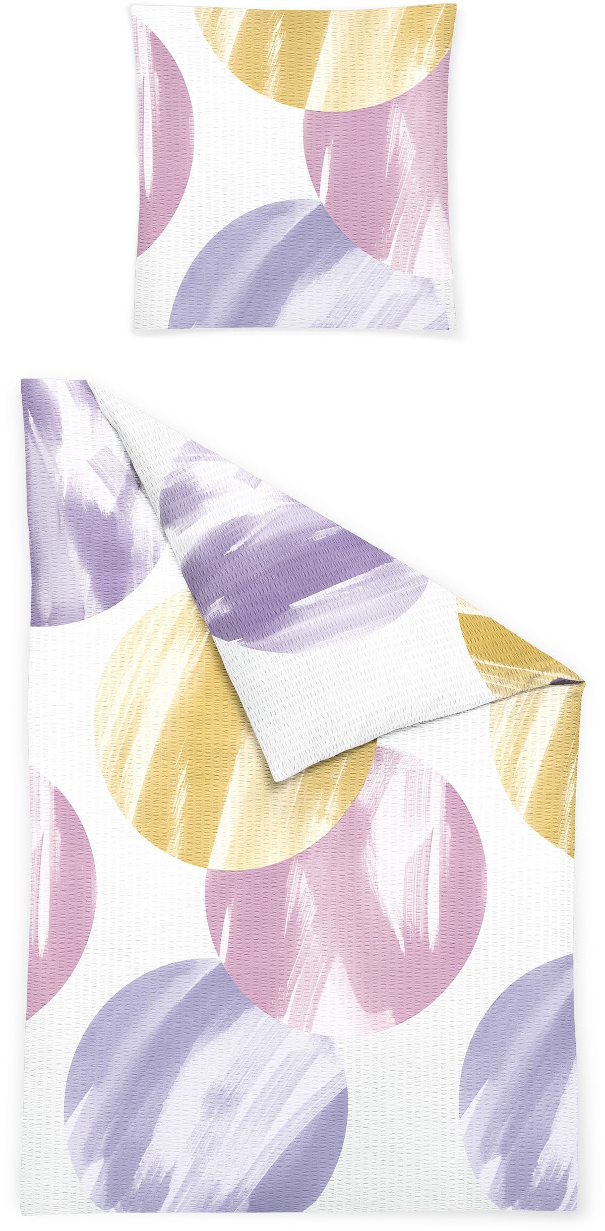 BIERBAUM Bettwäsche "4113" 2 Stk. tlg. Seersucker, 100 % Baumwolle, pflegel günstig online kaufen