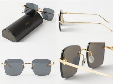 Cartier Sonnenbrille CARTIER PASHA Square-Frame CT0403S Sonnenbrille Sunglasses Glasses Bri