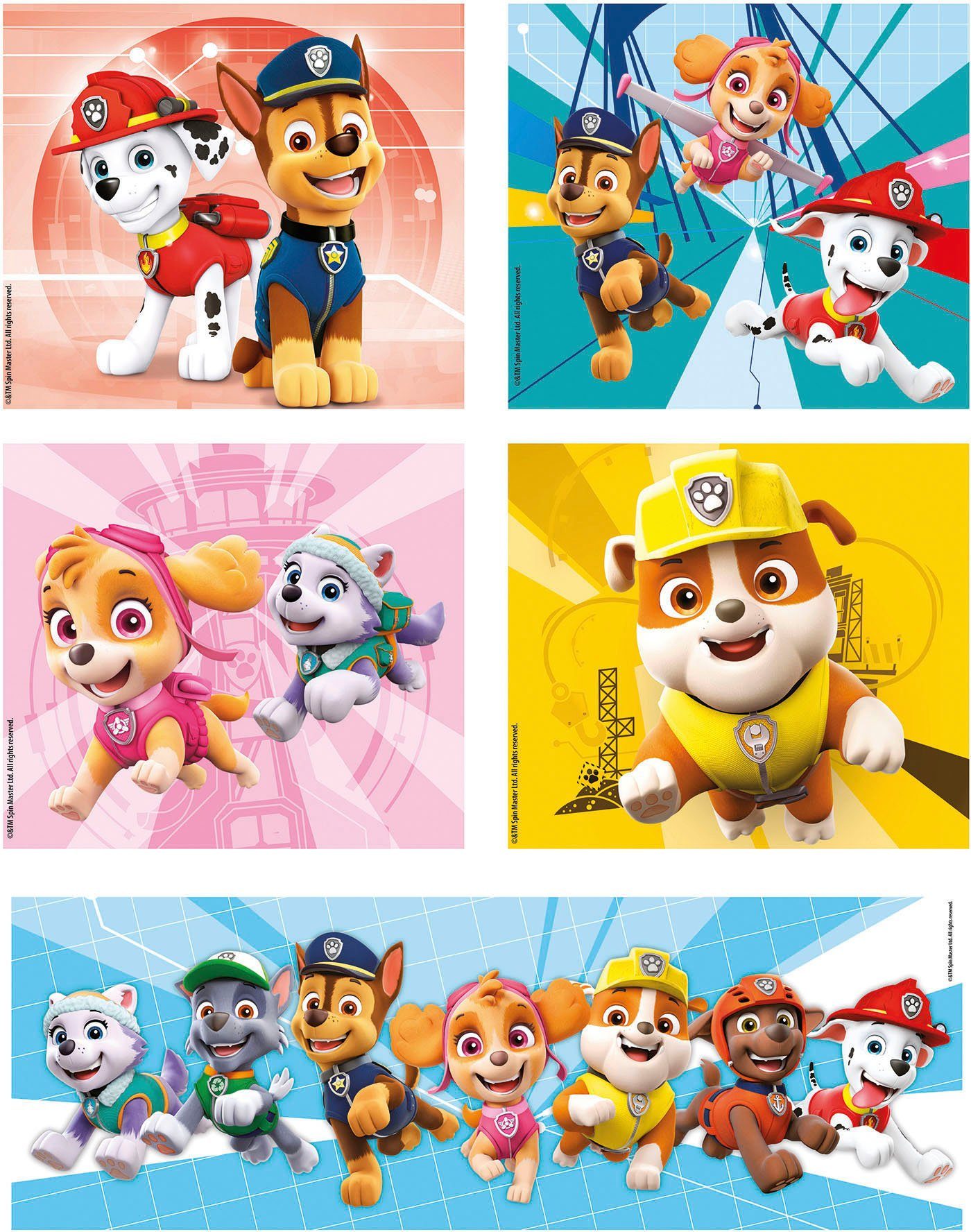 Clementoni® Puzzle Supercolor, PAW Patrol 10 in1, 330 Puzzleteile, Made in Europe