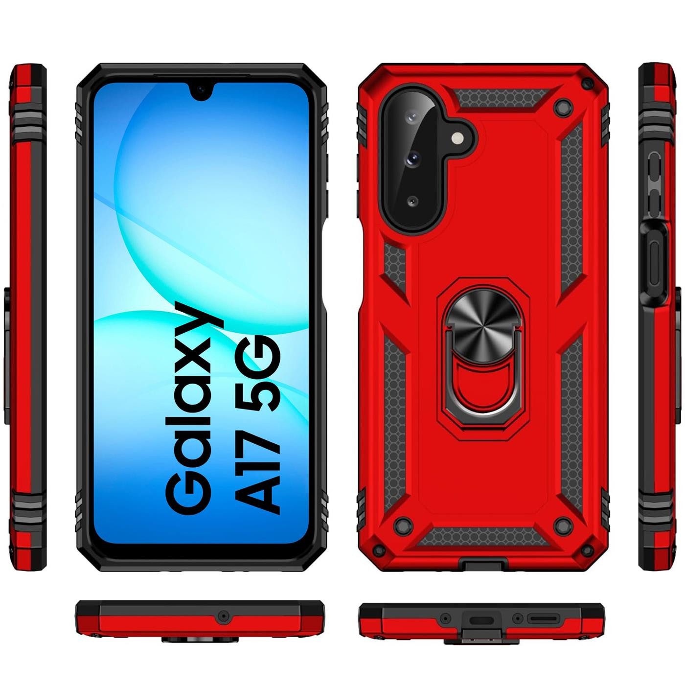 CoolGadget Handyhülle Armor Shield Case für Samsung Galaxy A17 5G 6,7 Zoll, Outdoor Cover mit Magnet Ringhalterung Hülle für Samsung Galaxy A17 – Bild 2 von 5