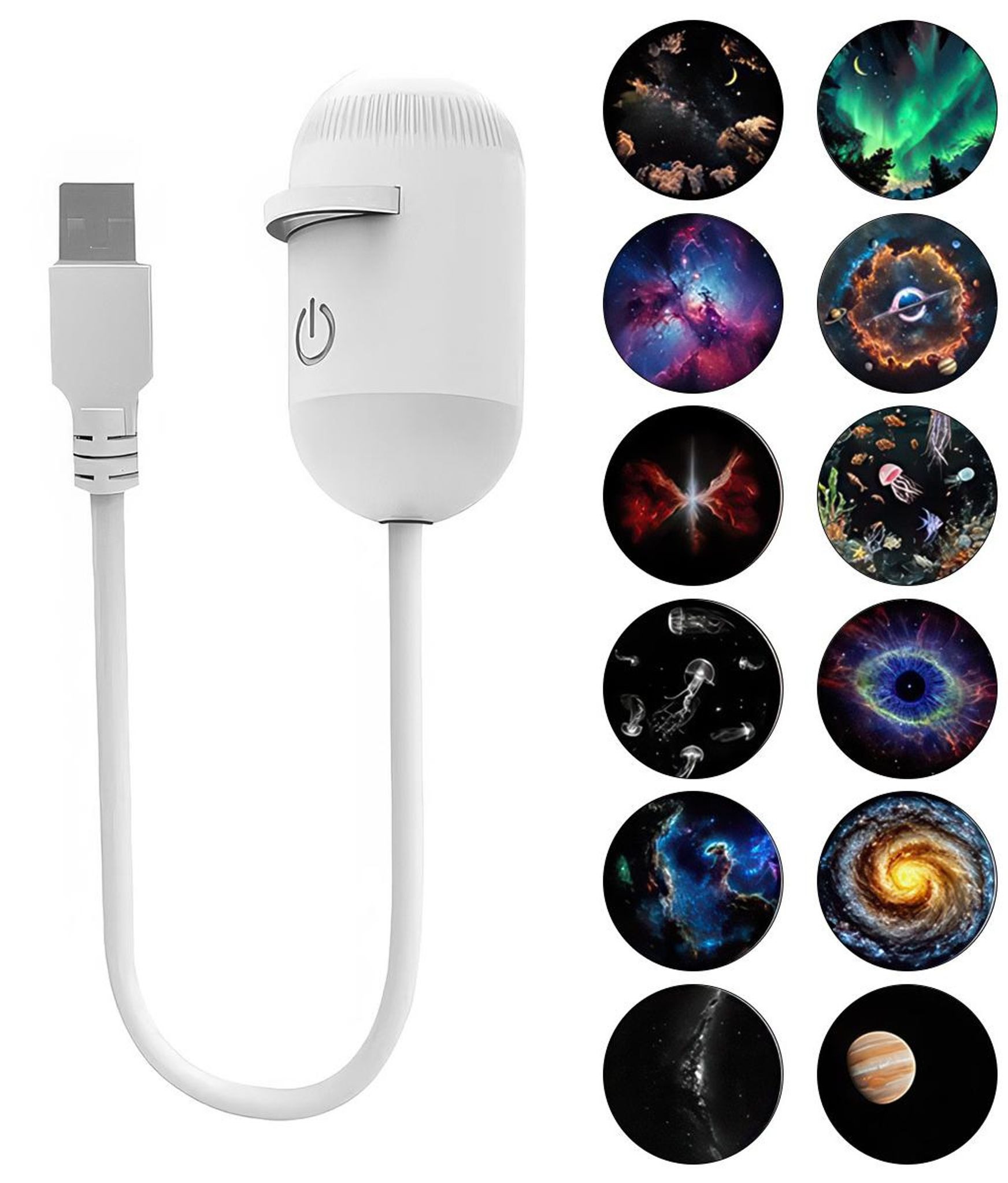 FELIXLEO LED-Sternenhimmel 2-in-1 Sternenhimmel Projektor mit Nachtlicht USB 12 Projektionen