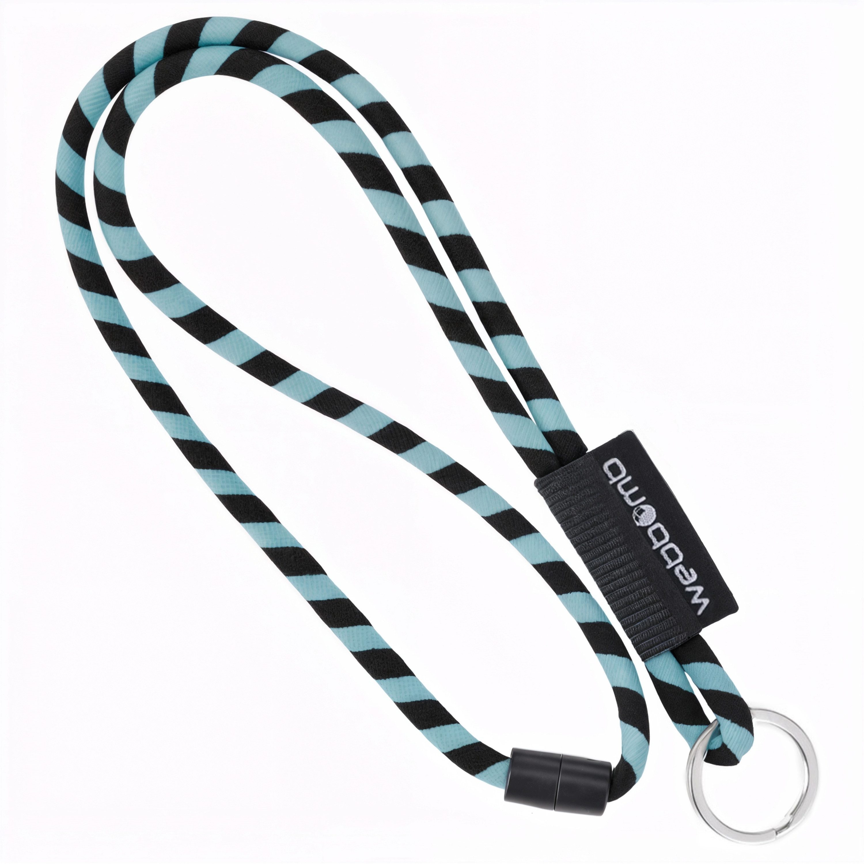 WEBBOMB Schlüsselanhänger Lanyard Tubular Schlüsselband mit Karabiner + Schlüsselring keychain