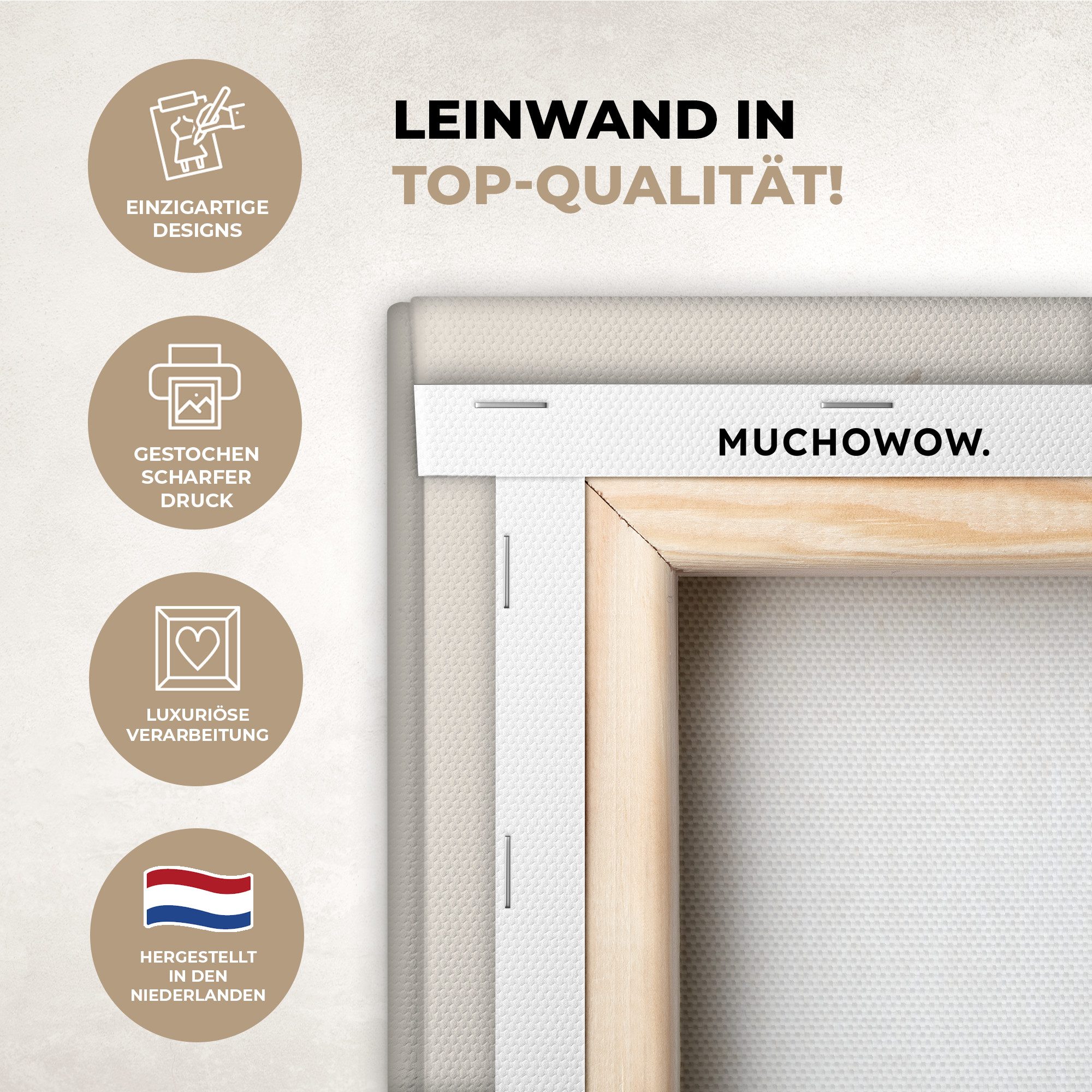 OneMillionCanvasses® Leinwandbild Kuh - Bohème - günstig online kaufen