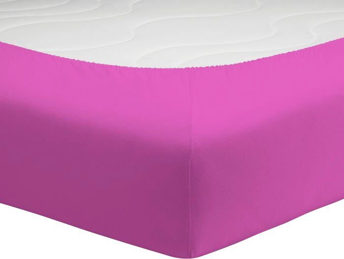 pink Spannbettlaken aus Mako-Jersey, (1 Stück), Schlafgut, Baumwolle Mako-Jersey, Gummizug: rundum,