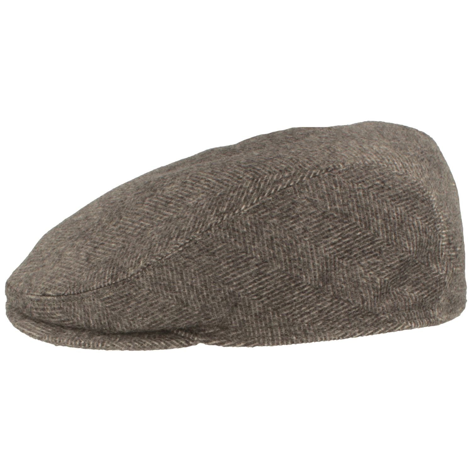 mit Schiebermütze Flatcap Bullani aus 1068-h´grau Ohrenklappen 100% Kaschmir Fischg.