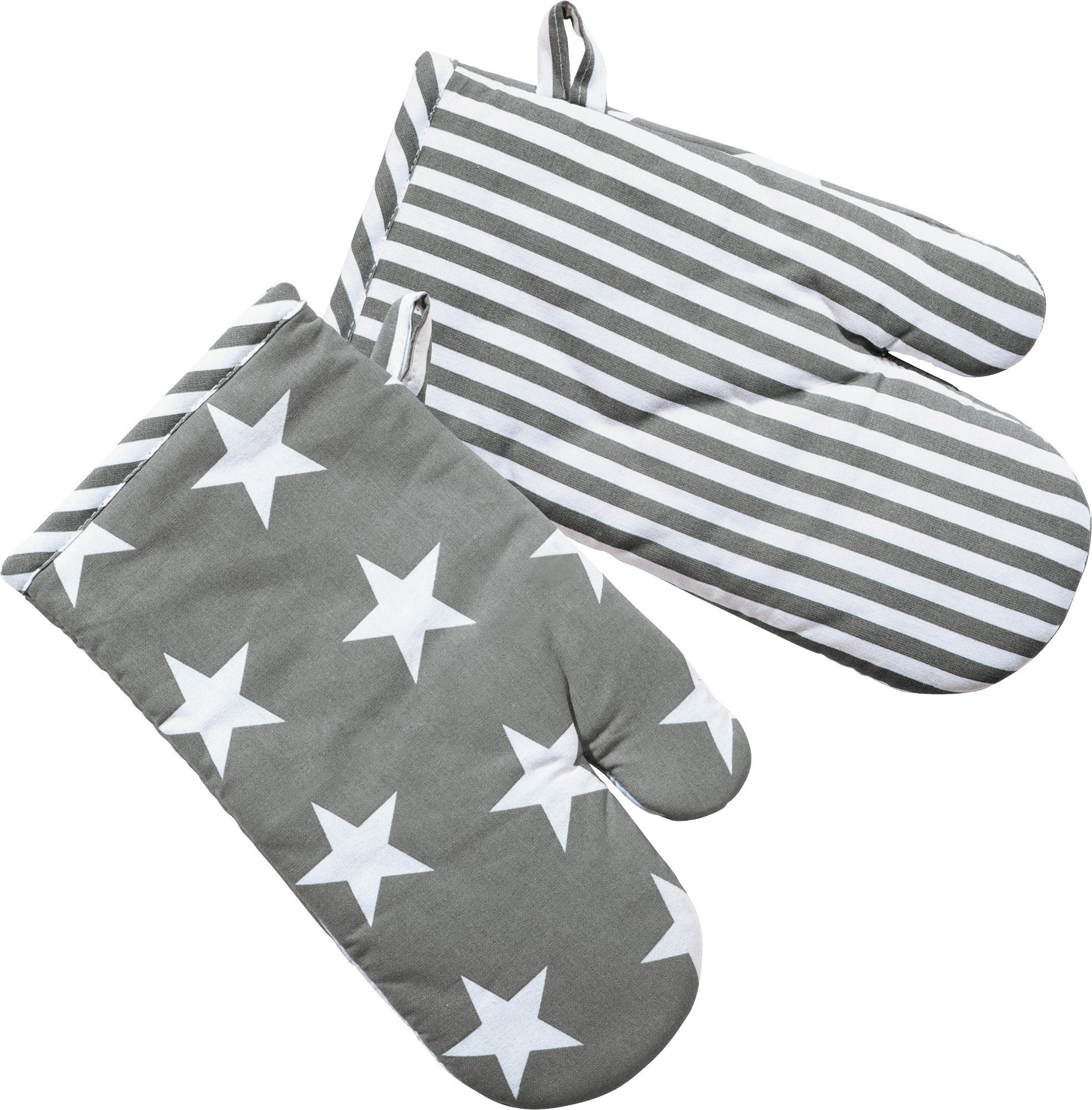 REDBEST Topflappen Wende-Ofenhandschuh, Streifen/Sterne