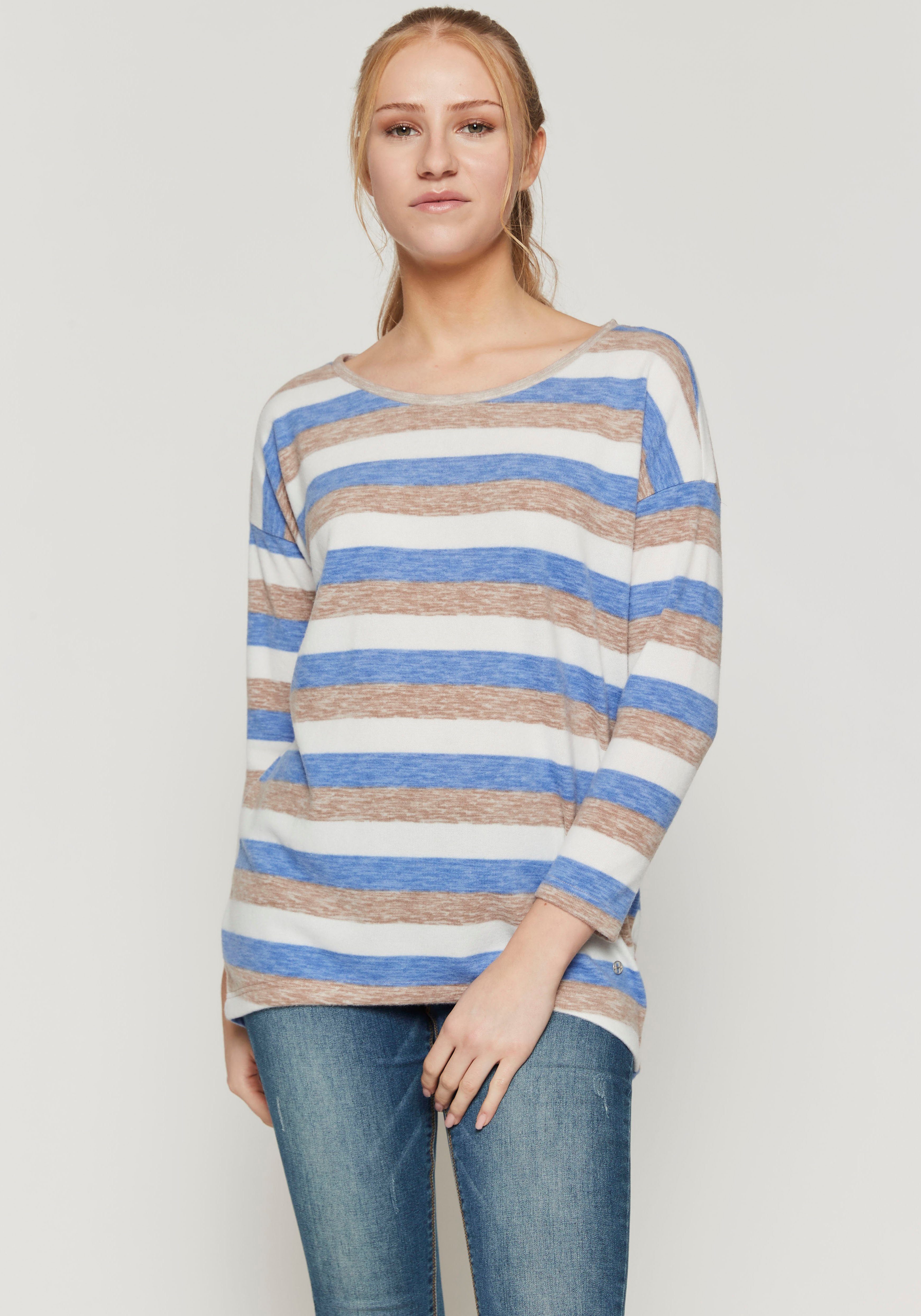 Geschäfte mit regulären Produkten HaILY’S 3/4-Arm-Shirt 3/4 P TP azure blue 4051 Mi44a stripe