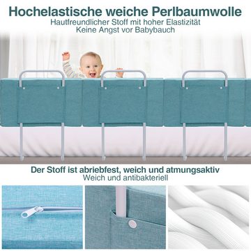 Clanmacy Bettschutzgitter Bettgitter Kinder 50 cm Höhenverstellbar Rausfallschutz (1 St)