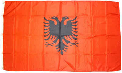 trends4cents Flagge Flagge 90 x 150 cm Hissfahne Bundesland Sturmflagge Hissfahne (Albanien), für Флагиmaste