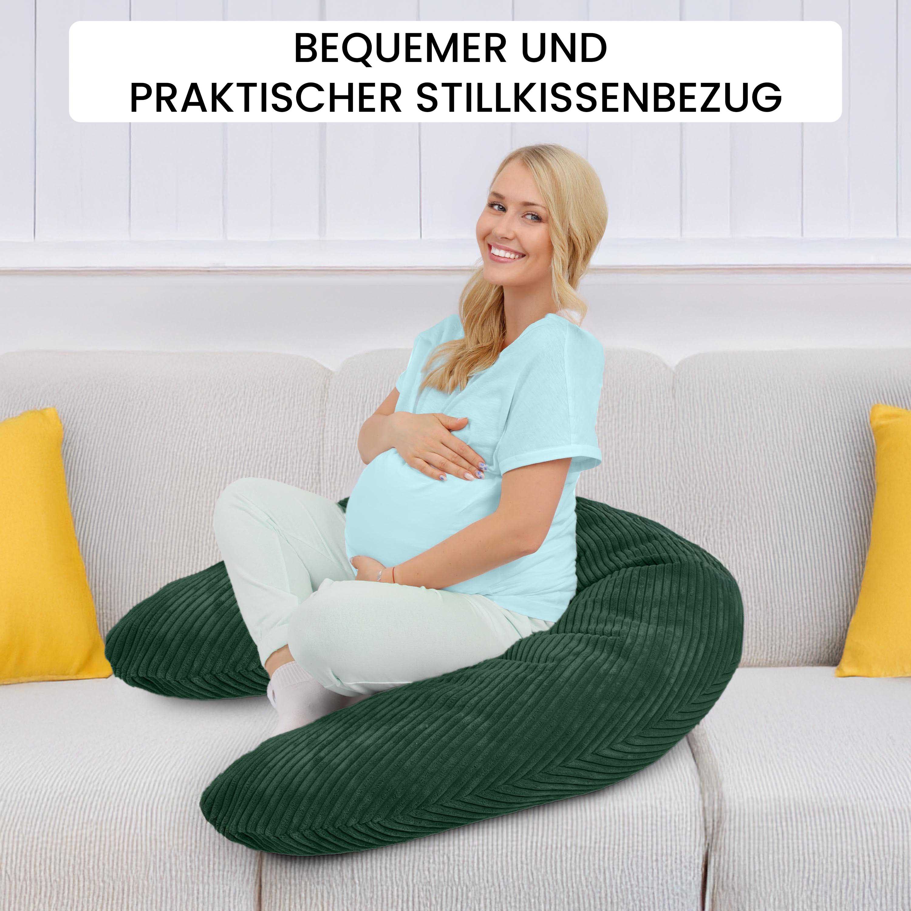 Amilian Stillkissenbezug 170 cm - Kissenbezug für Schwangerschaftskissen; Seitenschläferkissen, weicher und pflegeleichter Bezug - ideal als Ersatzbezug