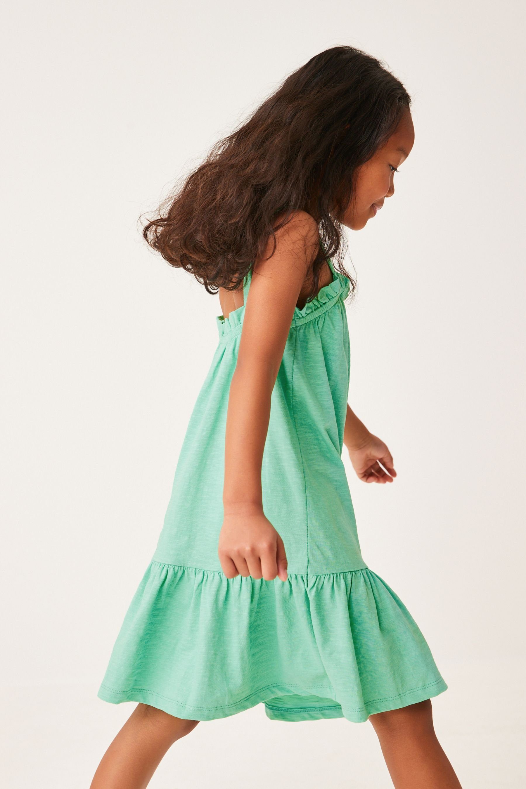 Green Kleid (1-tlg) Jersey Next mit weichem Spaghettiträgern aus Trägerkleid