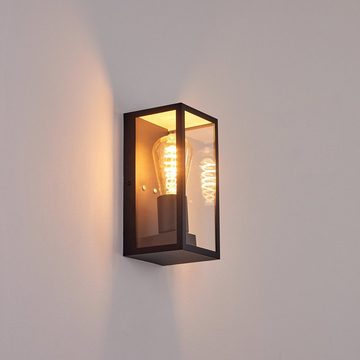 hofstein Außen-Wandleuchte Einfahrt Terrassen Hof Balkon Leuchte schwarze Außen Wand Lampe