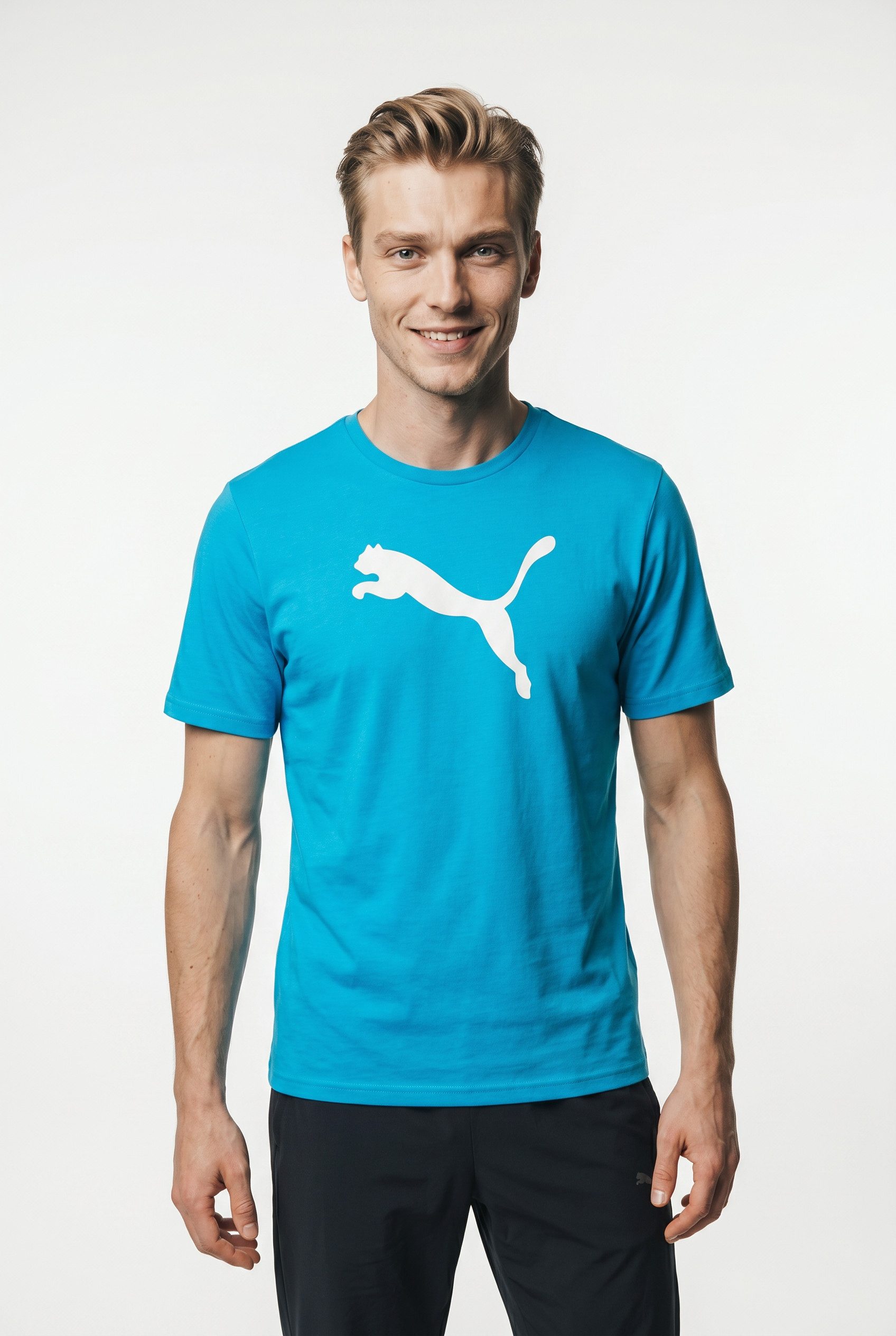 PUMA Fußballtrikot TEAMRISE LOGO JERSEY COTTON für Fußball, Kurzarm, sportlicher Stil, aus Baumwolle