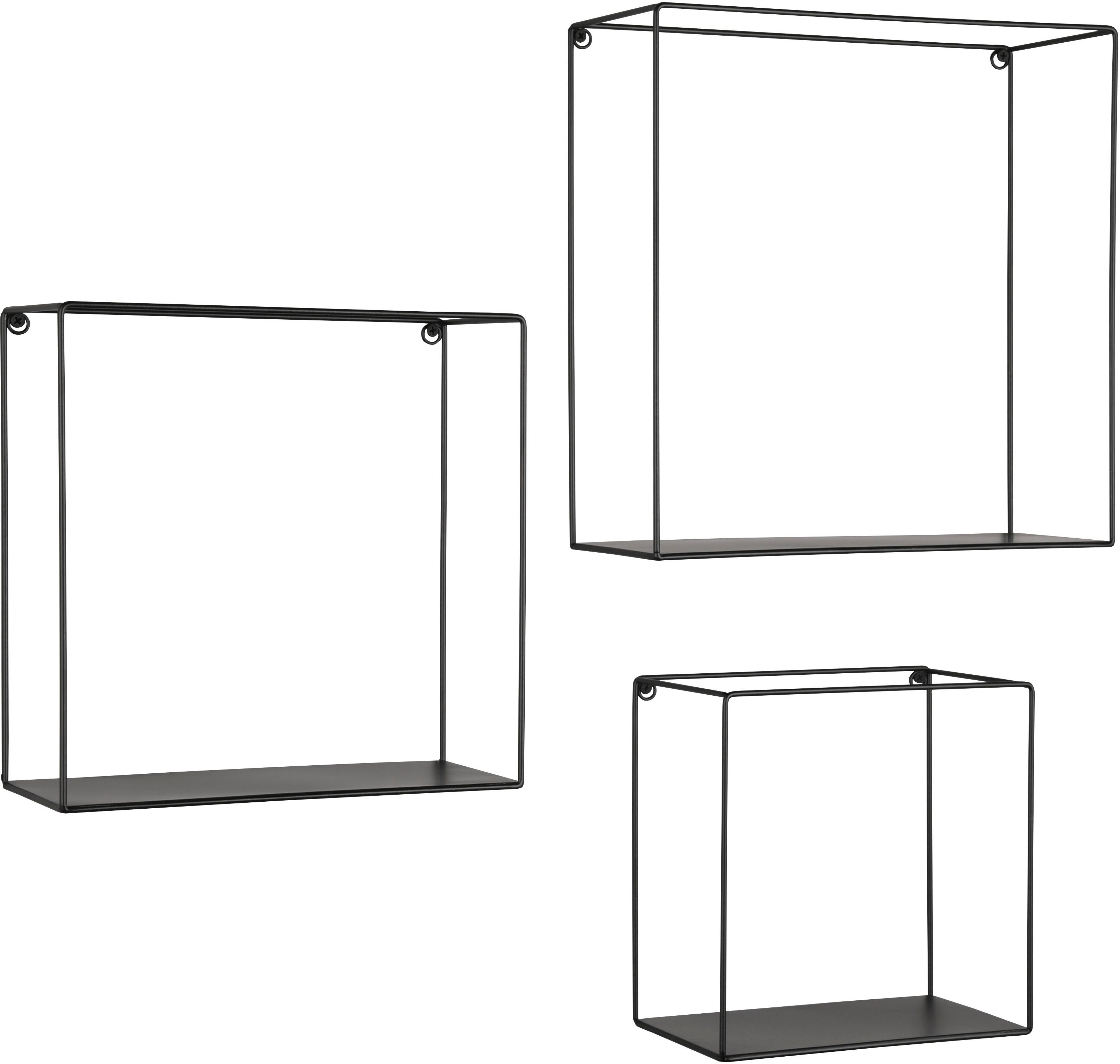 MIRRORS AND MORE Wandregal Rita, Set 3-tlg., Dekorative Regale, Metallrahme günstig online kaufen