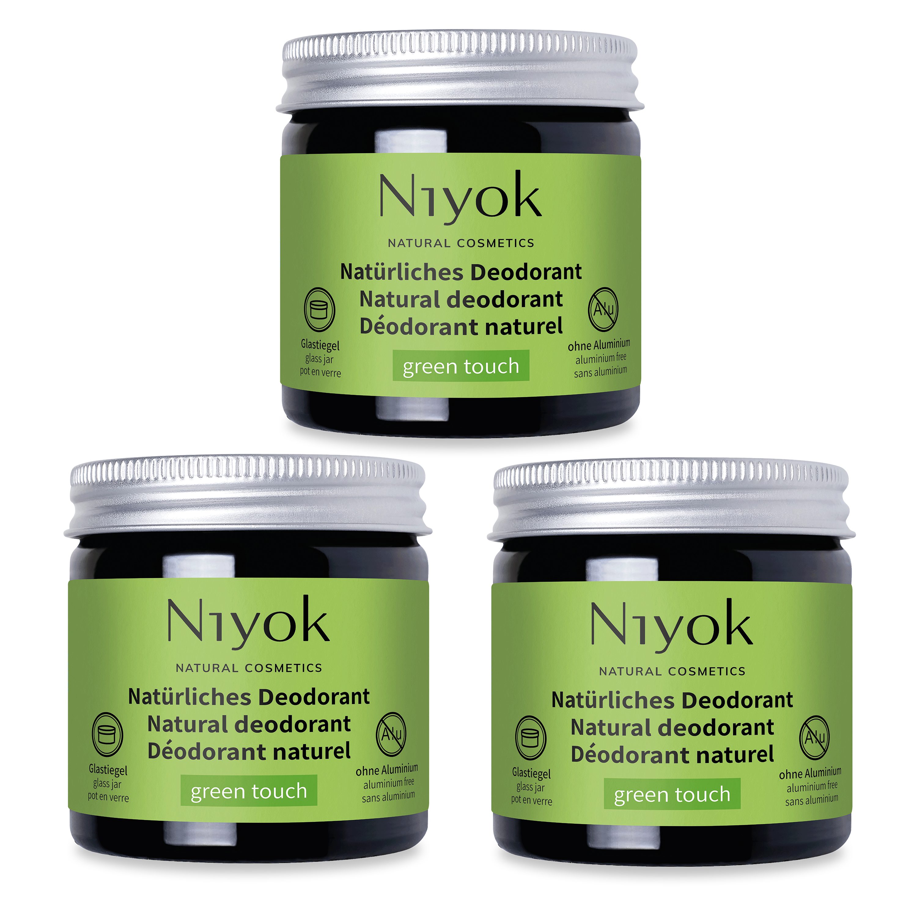 Niyok Deo-Creme 2-in-1 anti-transpirant, Schutz vor Geruch & Schweiß, ohne Alluminium, Deodorant Creme Unisex, Feste Deo Creme vegan