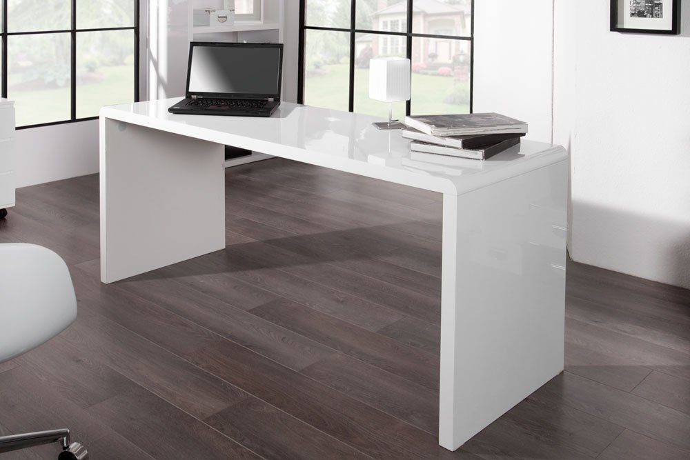 riess-ambiente Schreibtisch FAST TRADE 160cm weiß, Arbeitszimmer · Hochglan günstig online kaufen