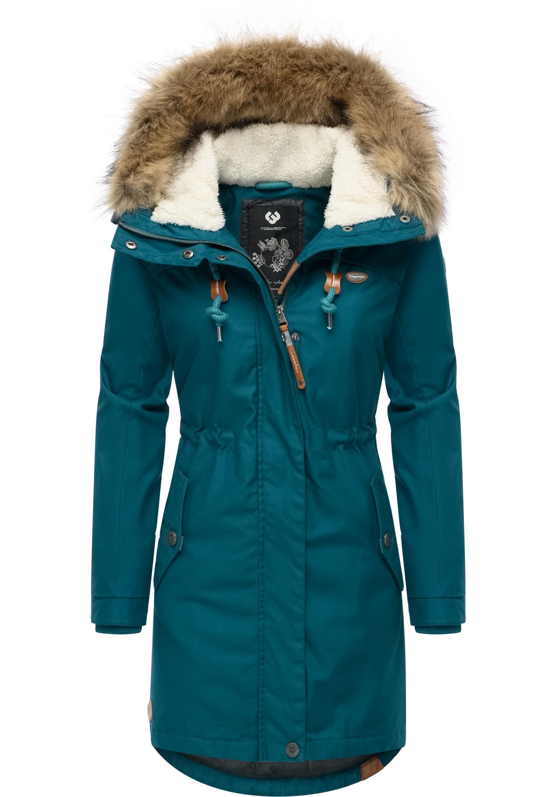 Ragwear Winterjacke Tawny stylischer Winterparka mit großer Kapuze und Kuns günstig online kaufen