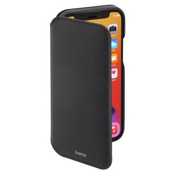 Hama Smartphone-Hülle Booklet für iPhone12 mini, schwarz, klappbar, Kunstleder, edel, Wireless-Charging kompatibel