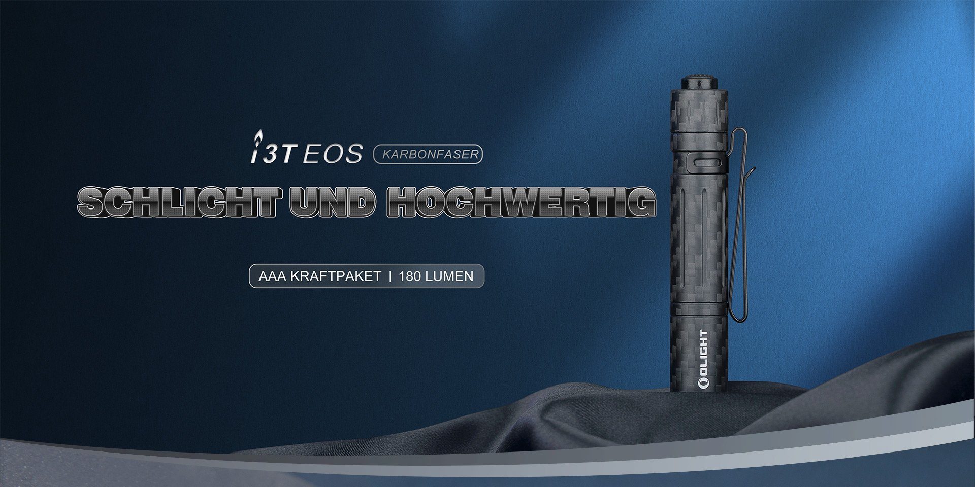 EOS Taschenlampe Taschenlampe 180 Schlüsselbund OLIGHT Reichweite Mini Lumen LED 66m Karbonfaser I3T