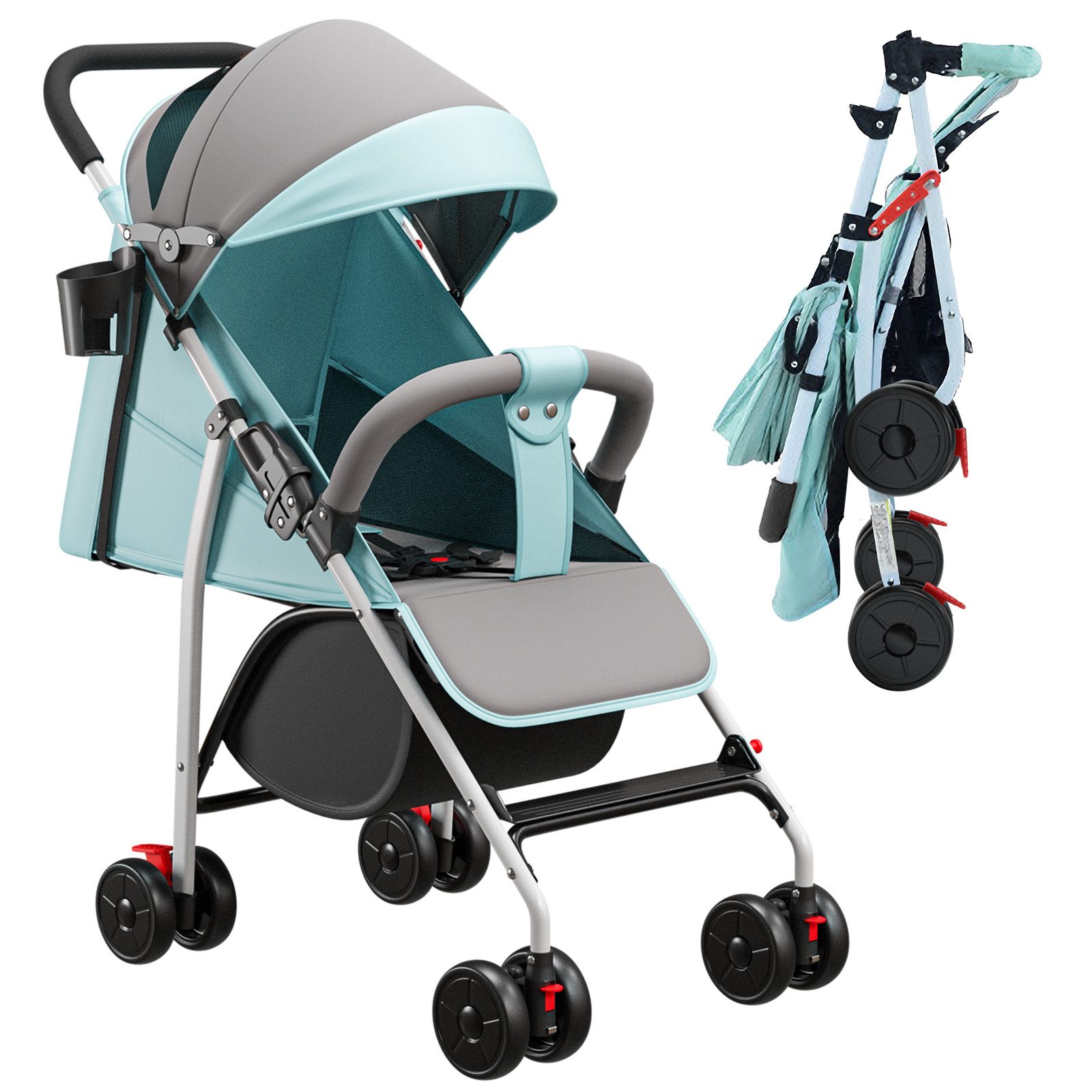 Kinder-Buggy Baby Kinderwagen, Kinderwagen für Kinder, Klappbar Sportwagen