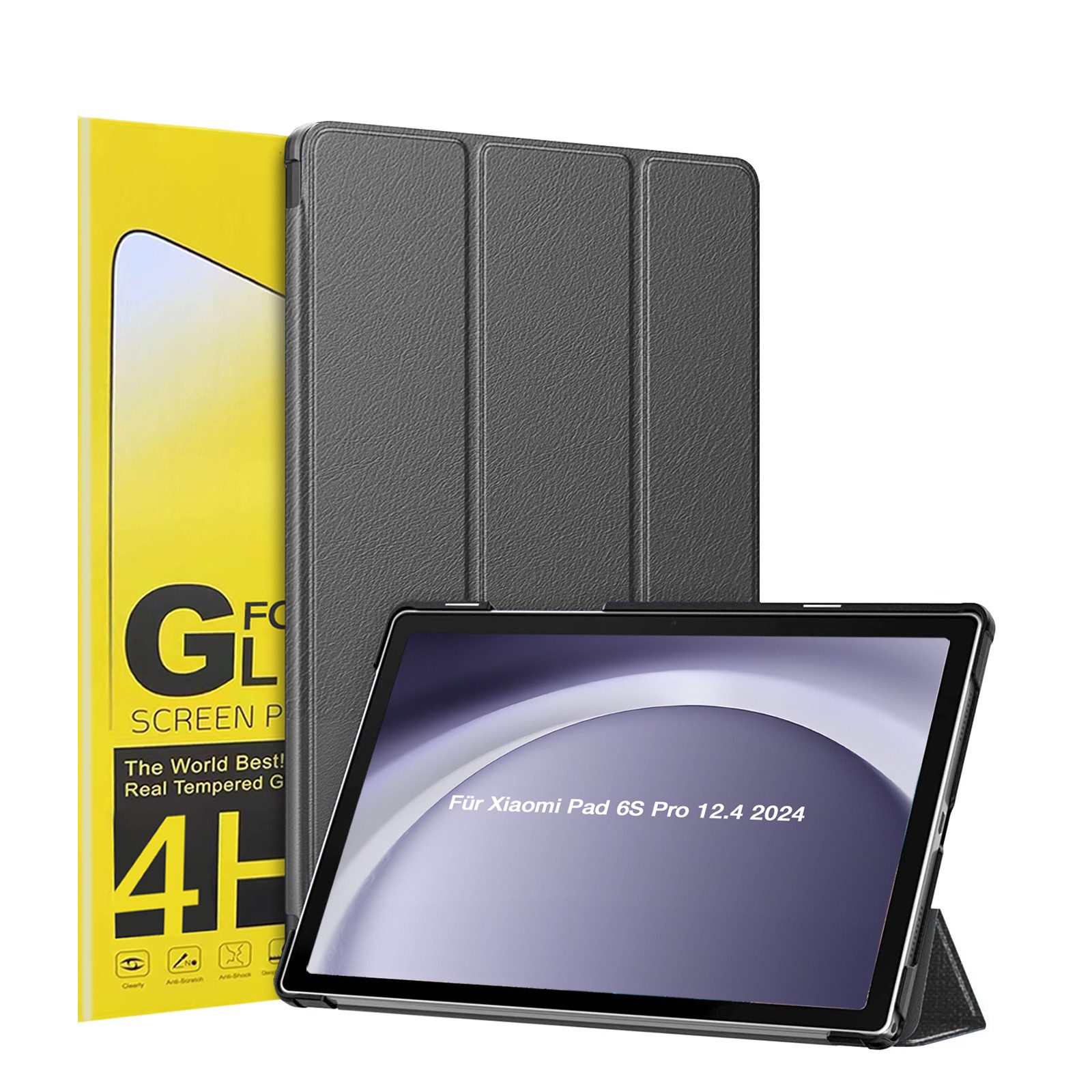 Tec-Expert Tablet-Hülle Tablet Cover Hülle für Xiaomi Pad 6S Pro 12,4 Zoll 2024 12.4 Zoll, 12.4, Schutzhülle Klapphülle Tasche Case