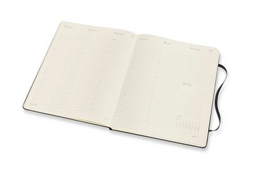 MOLESKINE Buchkalender, Smart Kalender Pro 2022 für das Smart Writing Set 12 Monate Wochen Notizkalender - Fester Einband Englisches Kalendarium - 1 Woche = 2 Seiten - Vertikal - XL (19x25) - Schwarz