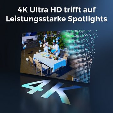 Reolink 4K Akkukamera mit 5/2,4GHz WLAN Überwachungskamera (Außenbereich, Innenbereich, 5/2,4GHz Wifi, 8MP, Farbnachtsicht, Smarte Erkennung)